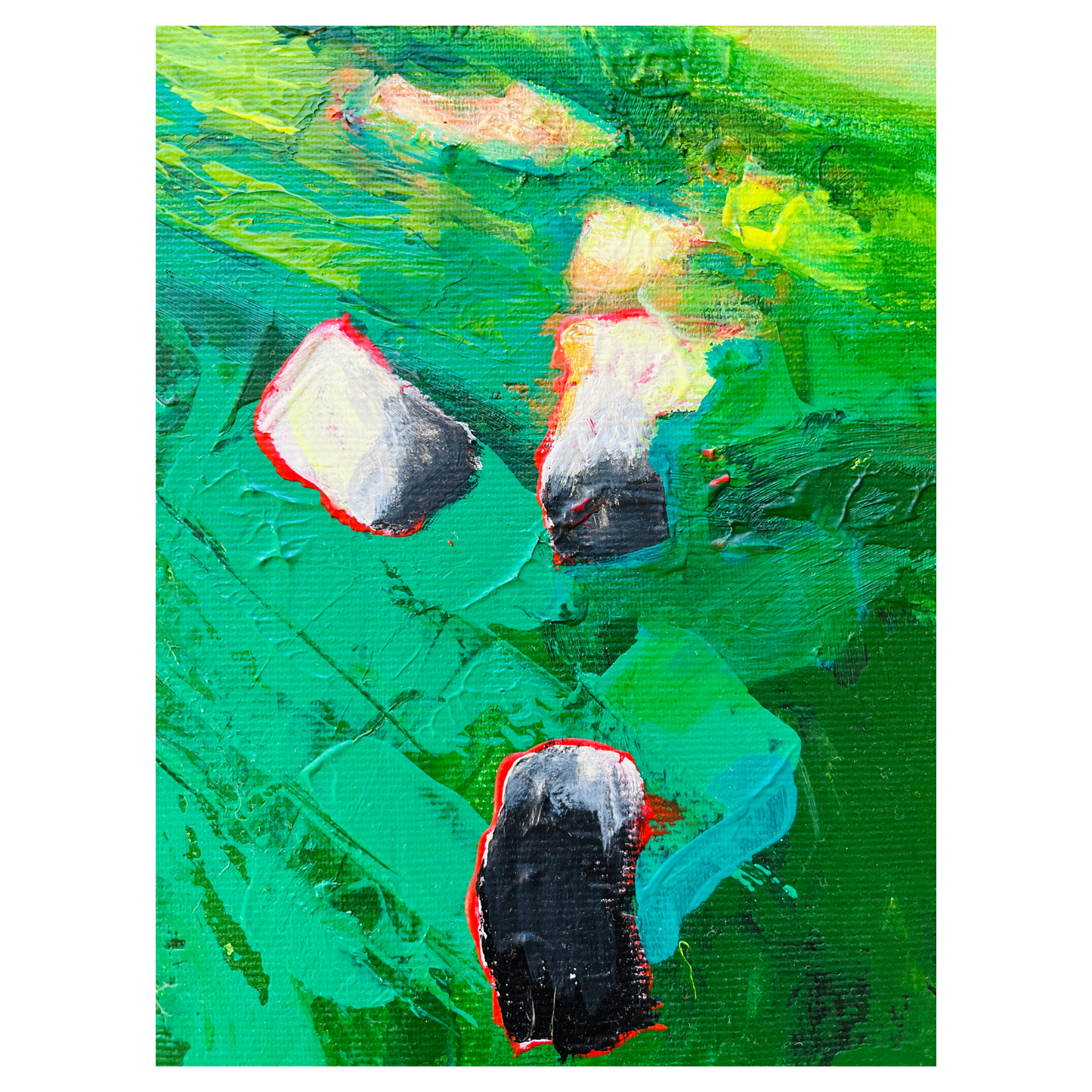 "Lichtung" Acryl auf Leinwand, Größe: 100 x 100 x 4,5 cm (BxHxT)