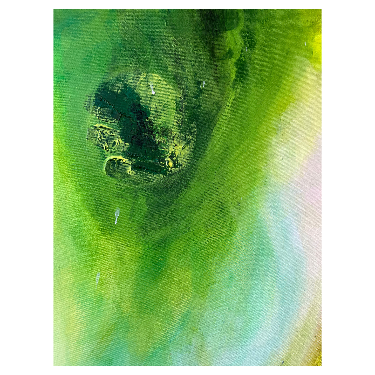 "Lichtung" Acryl auf Leinwand, Größe: 100 x 100 x 4,5 cm (BxHxT)