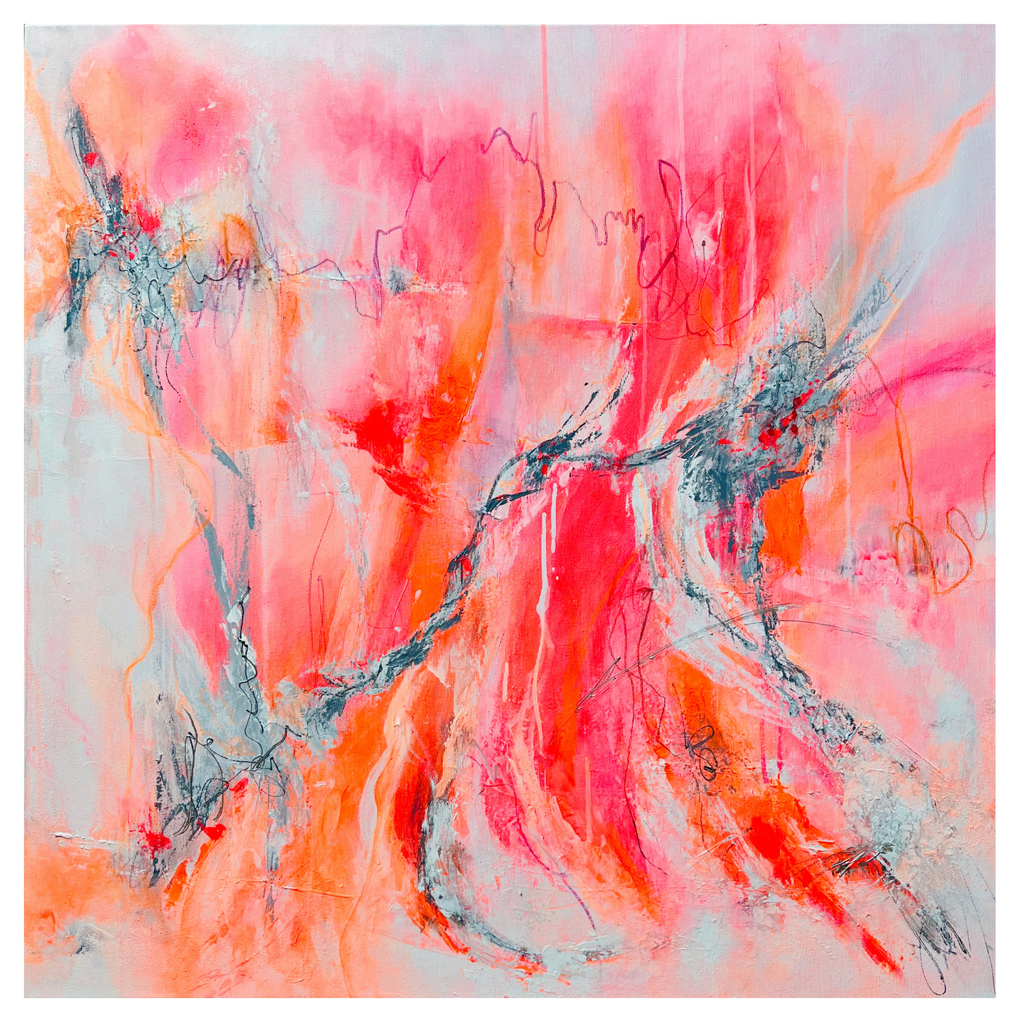 "Transformation 4" Acryl auf Leinwand, Größe: 80 x 80 x 4,5 cm (BxHxT)