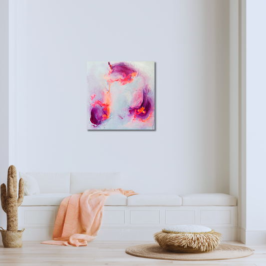 "It's all connected 3" Acryl auf Leinwand, Größe: 60 x 60 x 4,5 cm (BxHxT)