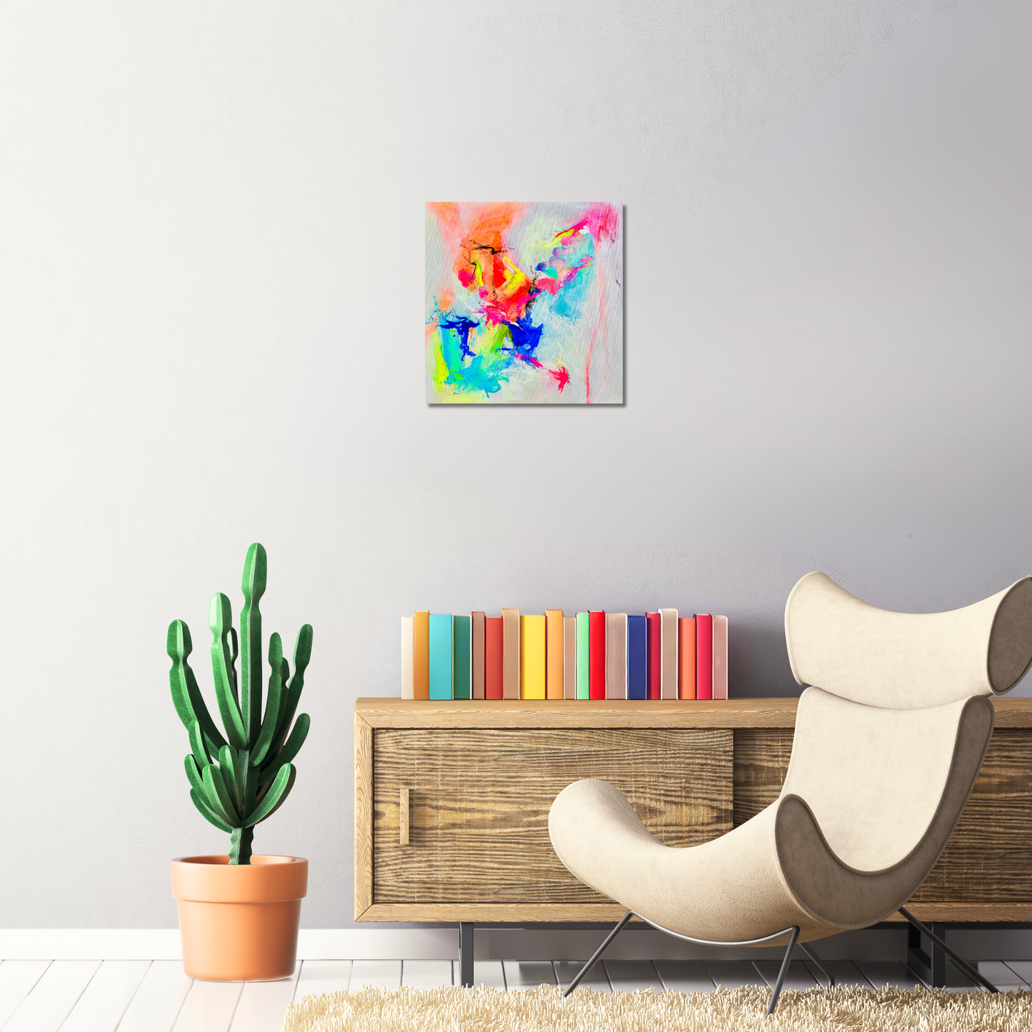 "Neon Moods 3" Acryl auf Leinwand, Größe: 30 x 30 x 1,6 cm (BxHxT)