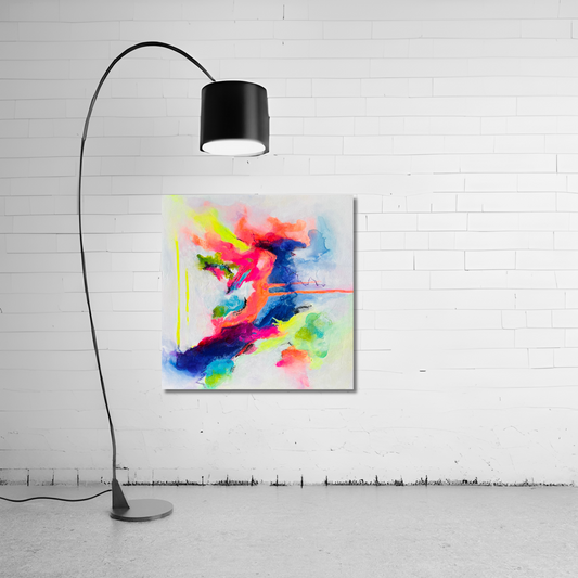 "Neon Moods 8" Acryl auf Leinwand, Größe: 30 x 30 x 1,6 cm (BxHxT)