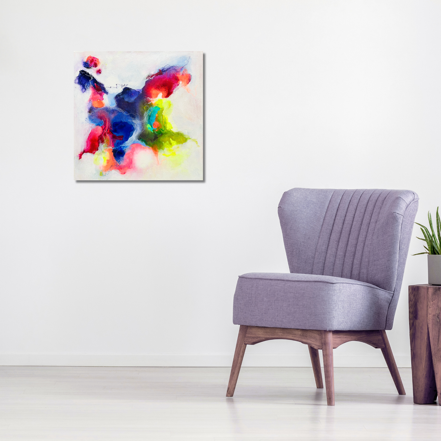 "Neon Moods 10" Acryl auf Leinwand, Größe: 30 x 30 x 1,6 cm (BxHxT)