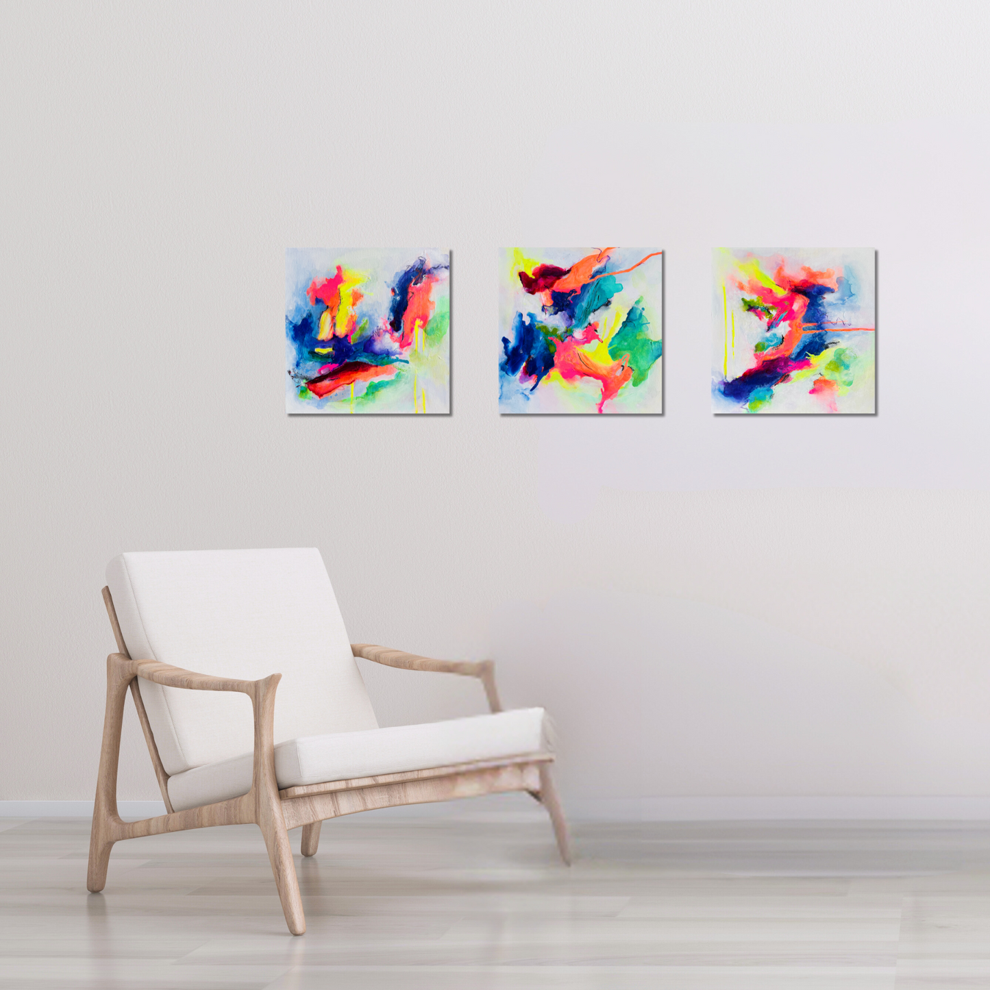 "Neon Moods 8" Acryl auf Leinwand, Größe: 30 x 30 x 1,6 cm (BxHxT)