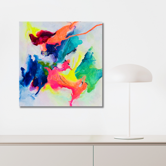 "Neon Moods 7" Acryl auf Leinwand, Größe: 30 x 30 x 1,6 cm (BxHxT)