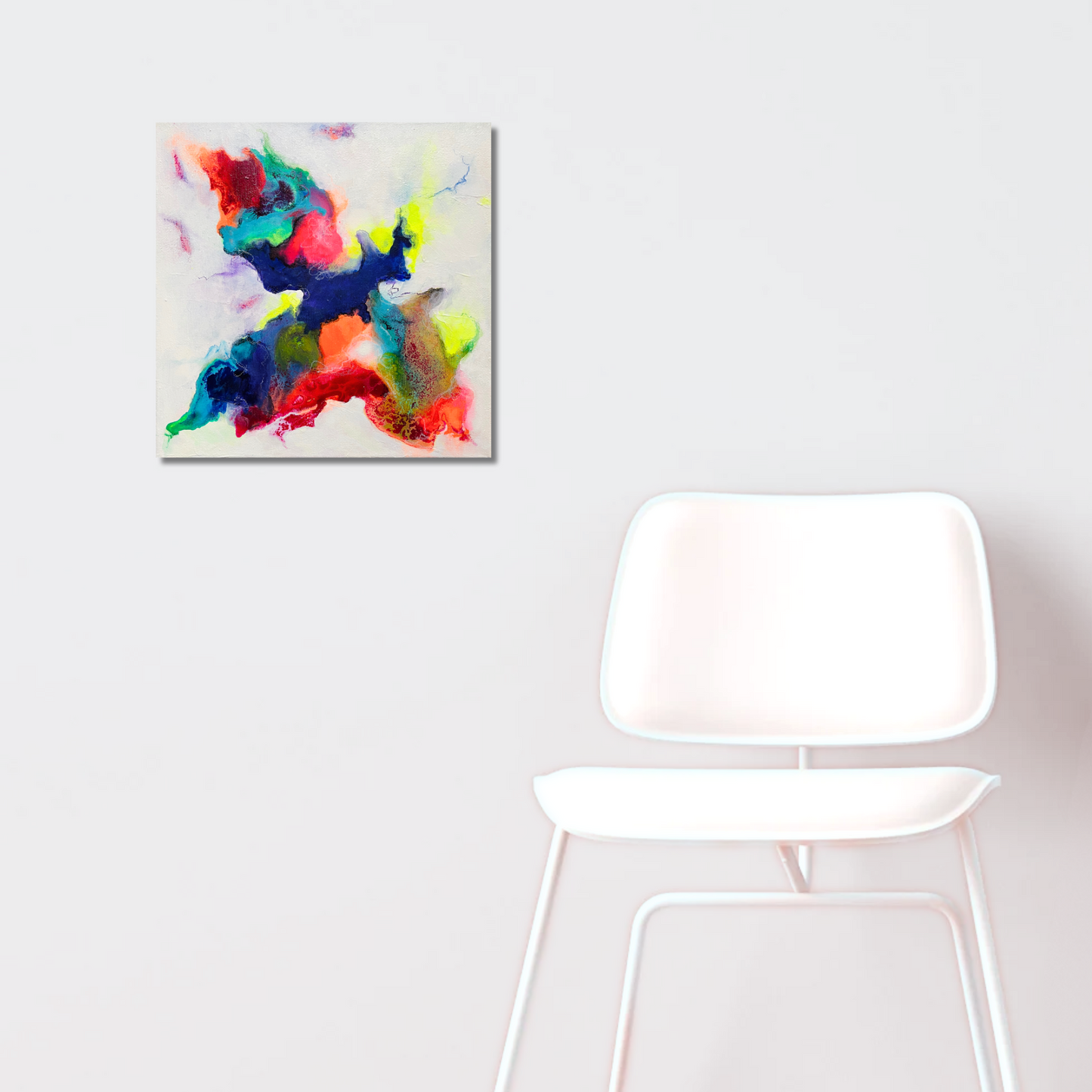 "Neon Moods 9" Acryl auf Leinwand, Größe: 30 x 30 x 1,6 cm (BxHxT)