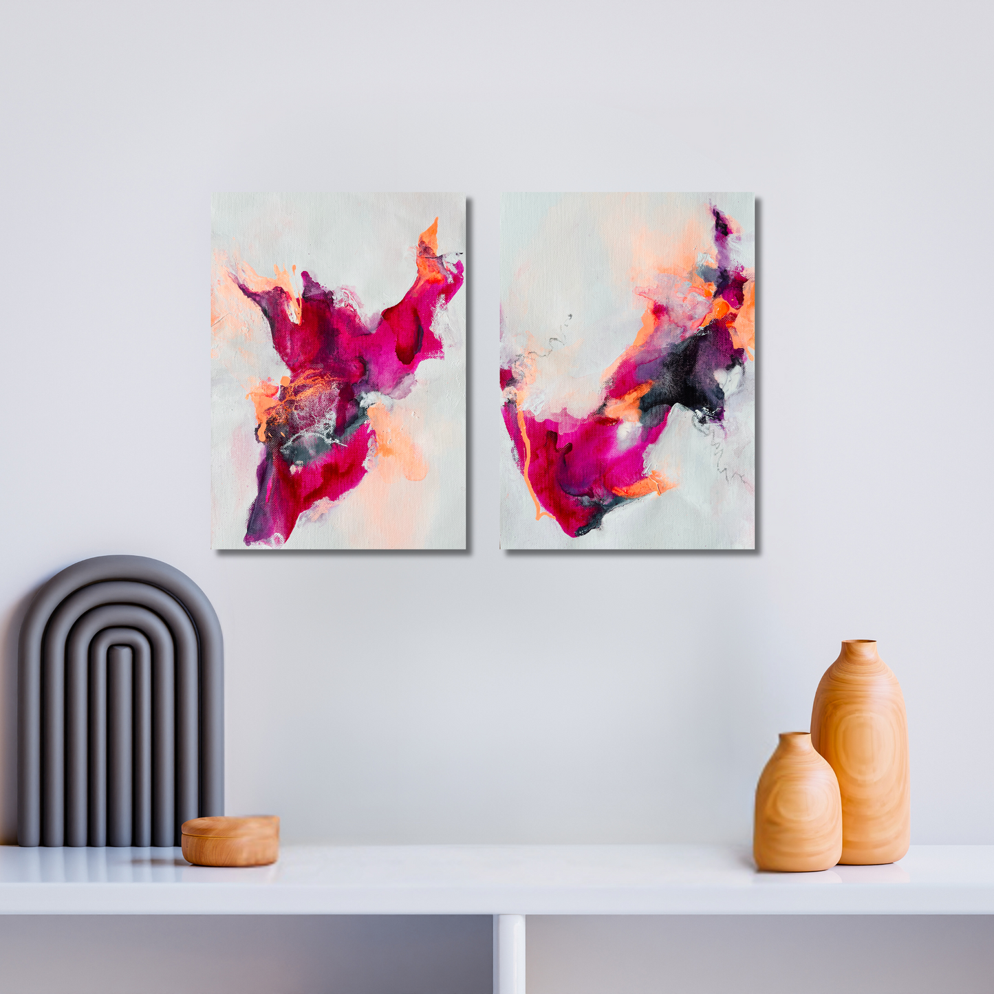 "Transformation S 7" Mixed Media auf unbespannter Leinwand, Größe: 20 x 30 cm (BxH)