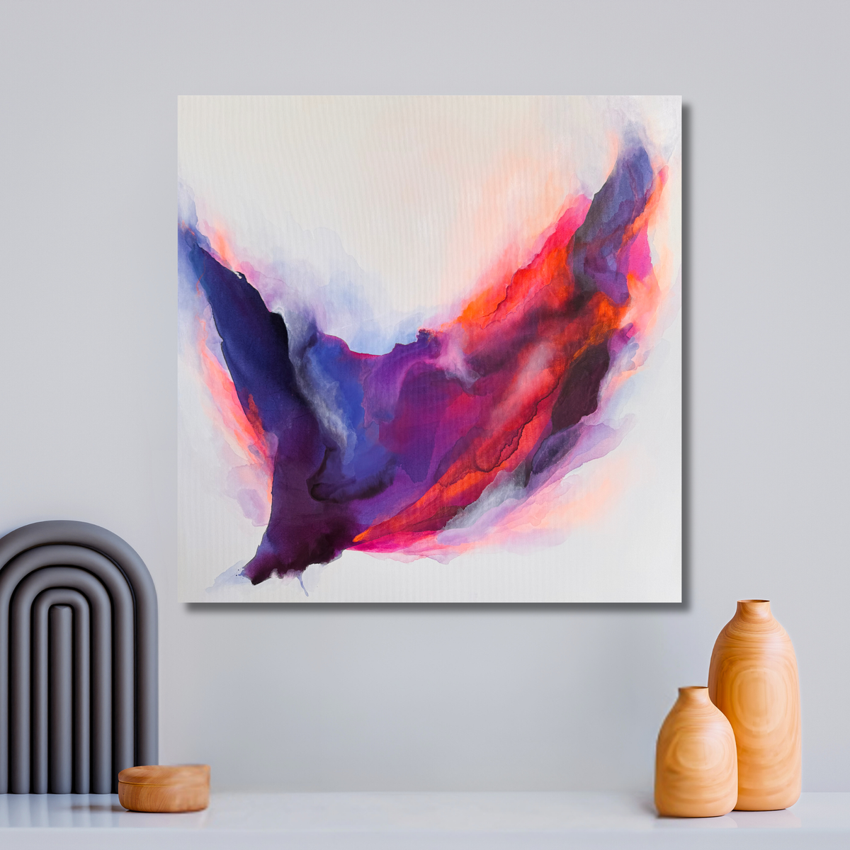 "Metamorphose 9" Acryl auf Leinwand, Größe: 100 x 100 x 4,5 cm (BxHxT)