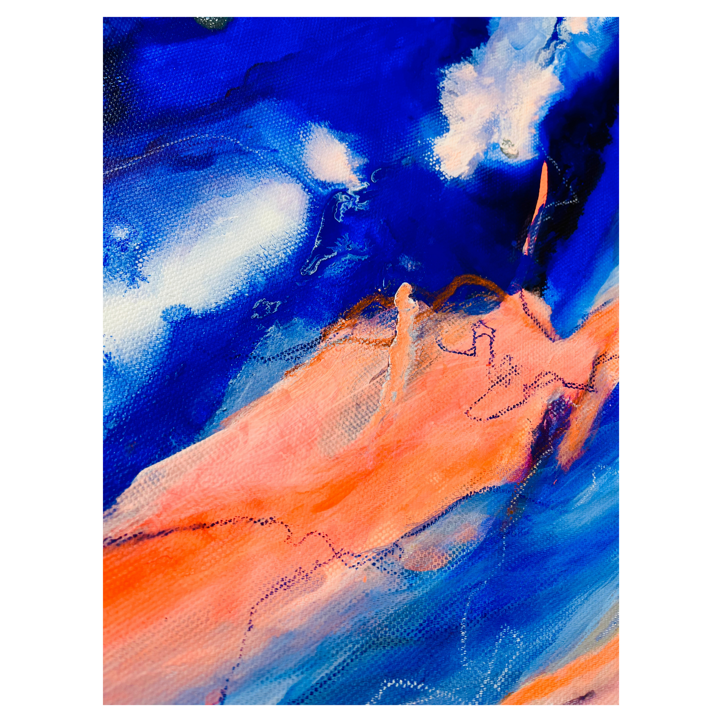 "Metamorphose 4" Acryl auf Leinwand, Größe: 80 x 80 x 4,0 cm (BxHxT)