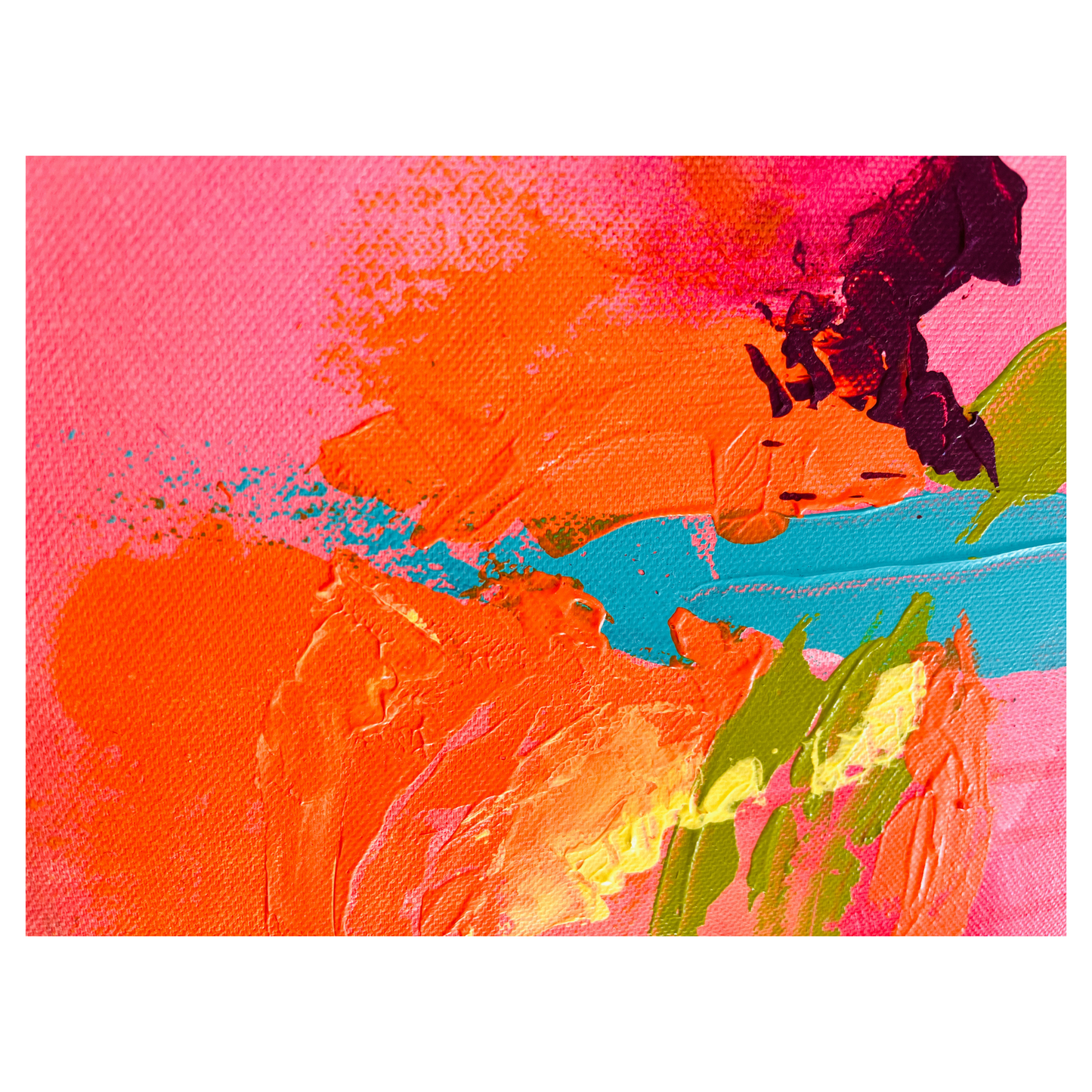 "Lebenszirkus" Acryl auf Leinwand, Größe: 100 x 100 x 4,5 cm (BxHxT)