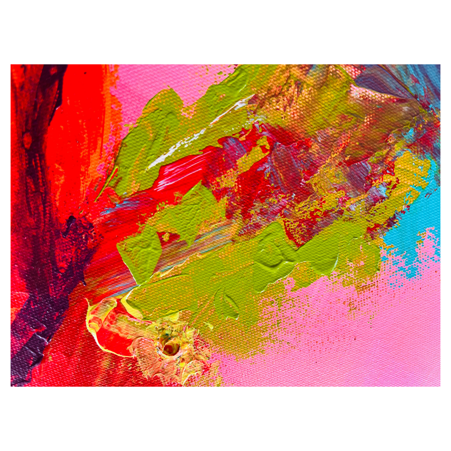 "Lebenszirkus" Acryl auf Leinwand, Größe: 100 x 100 x 4,5 cm (BxHxT)