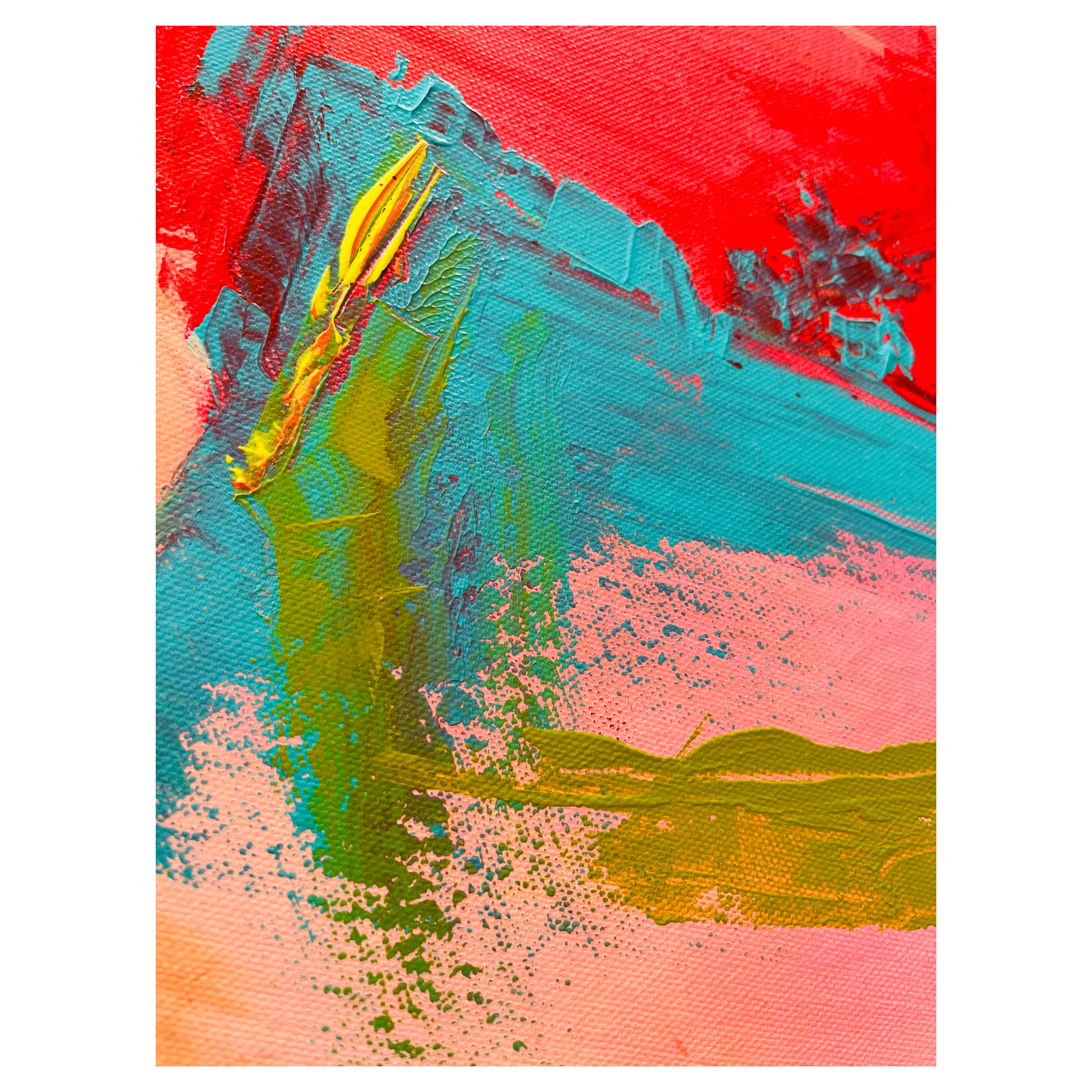 "Lebenszirkus" Acryl auf Leinwand, Größe: 100 x 100 x 4,5 cm (BxHxT)