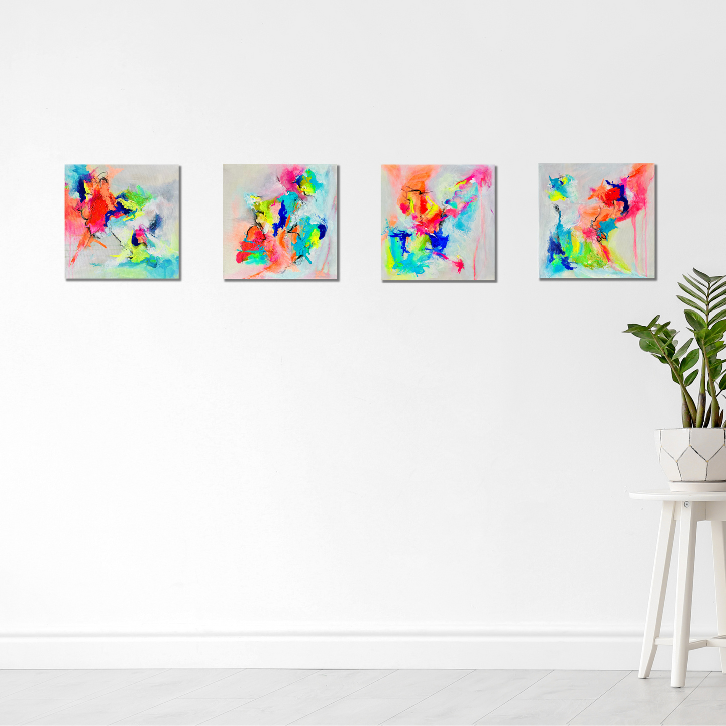 "Neon Moods 3" Acryl auf Leinwand, Größe: 30 x 30 x 1,6 cm (BxHxT)