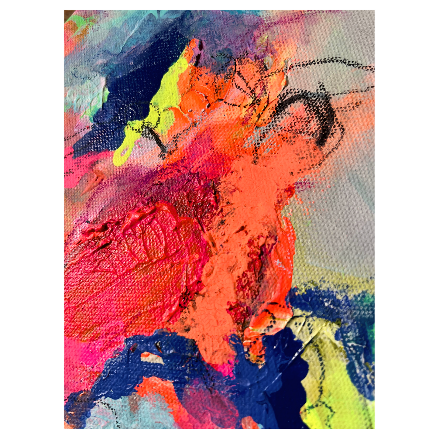 "Neon Moods 1" Acryl auf Leinwand, Größe: 30 x 30 x 1,6 cm (BxHxT)
