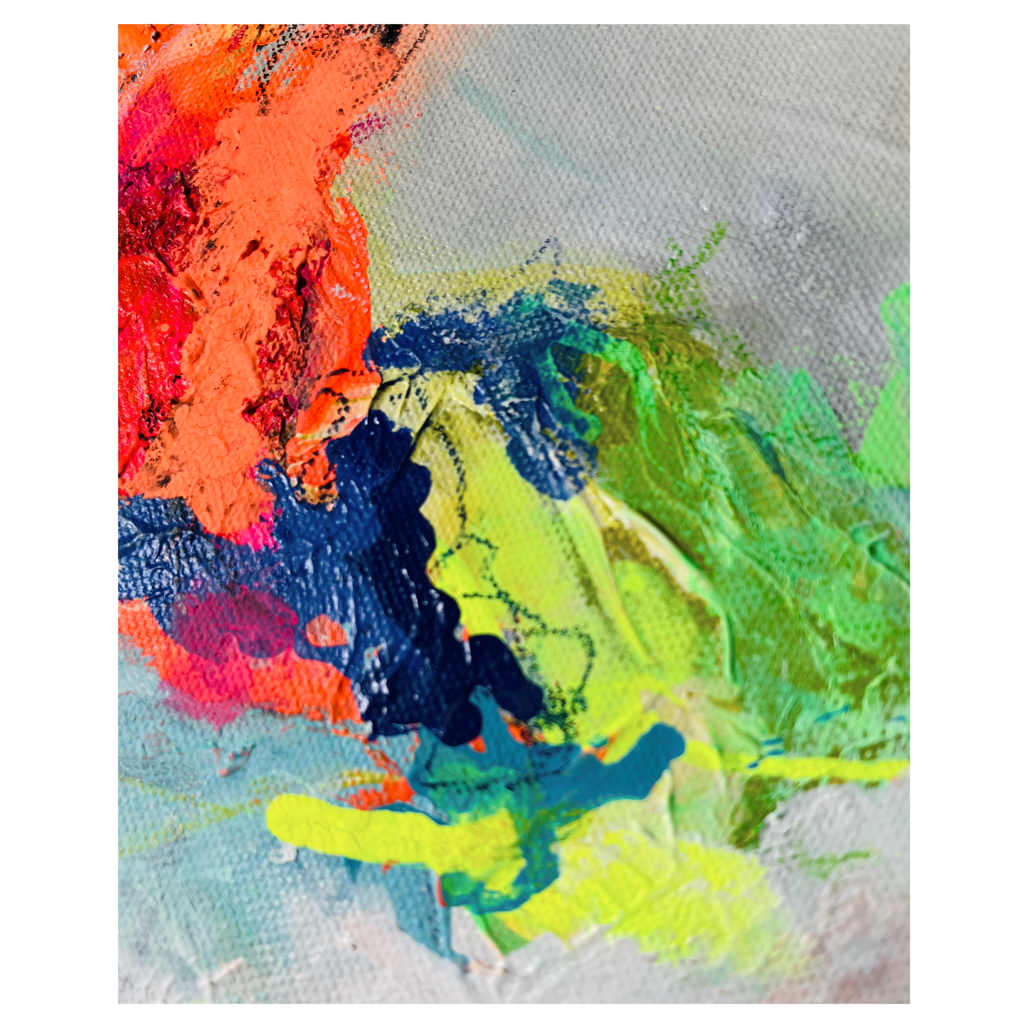 "Neon Moods 1" Acryl auf Leinwand, Größe: 30 x 30 x 1,6 cm (BxHxT)