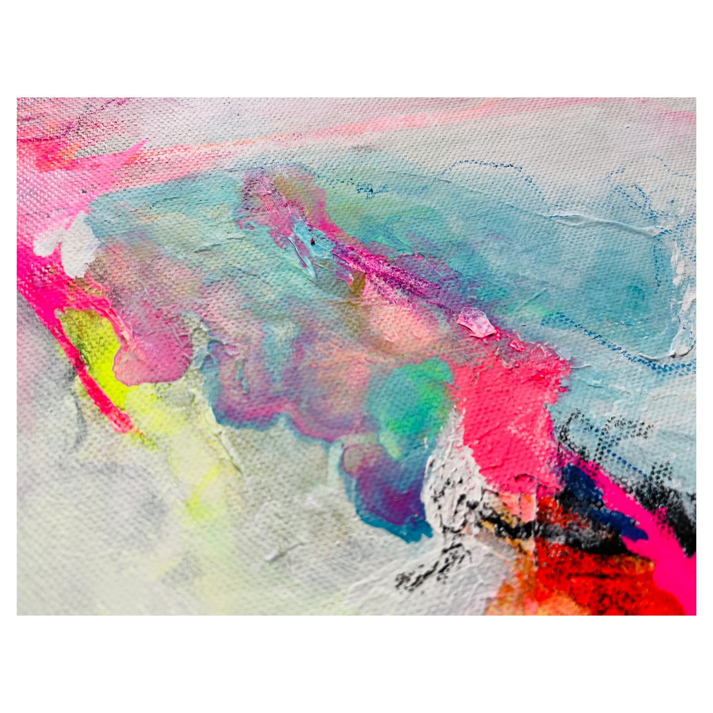 "Neon Moods 3" Acryl auf Leinwand, Größe: 30 x 30 x 1,6 cm (BxHxT)