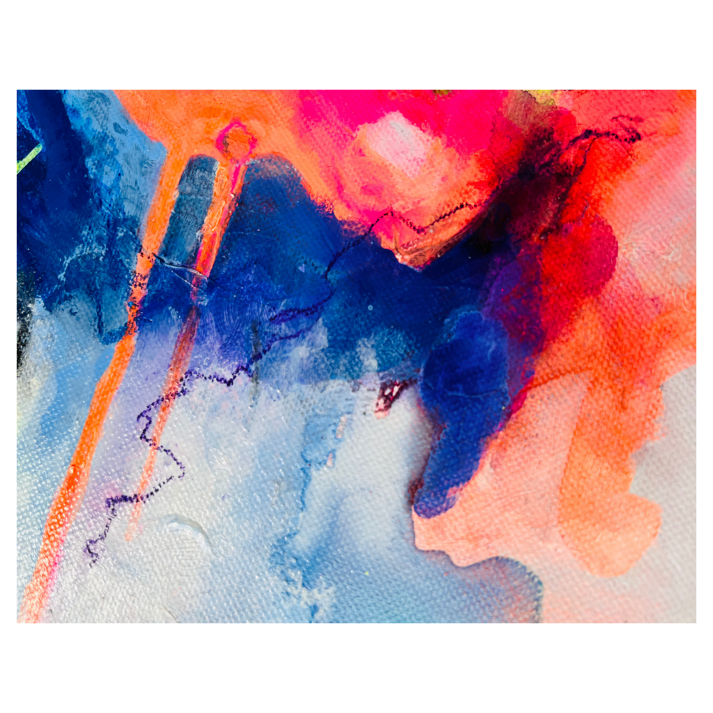 "Neon Moods 8" Acryl auf Leinwand, Größe: 30 x 30 x 1,6 cm (BxHxT)
