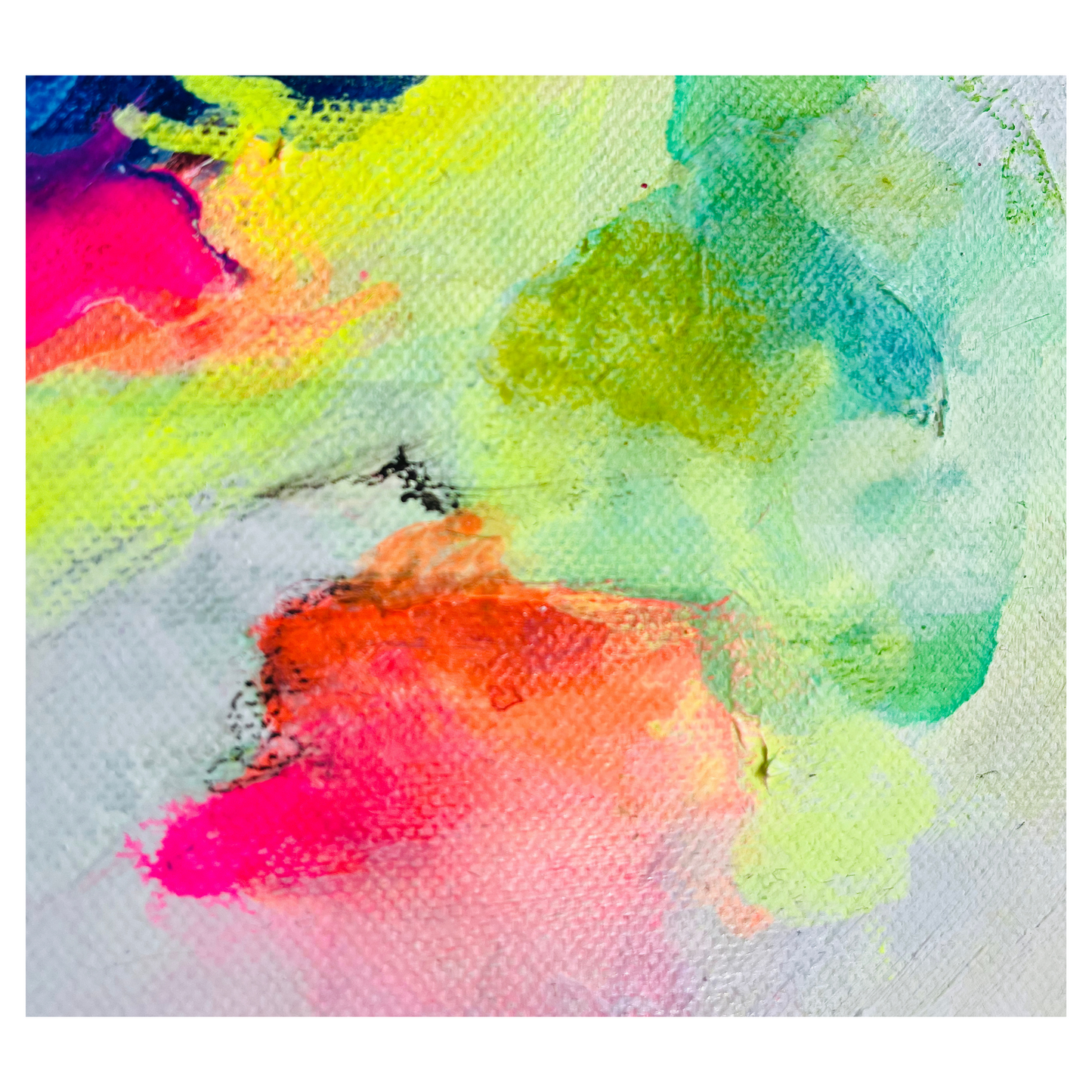 "Neon Moods 8" Acryl auf Leinwand, Größe: 30 x 30 x 1,6 cm (BxHxT)