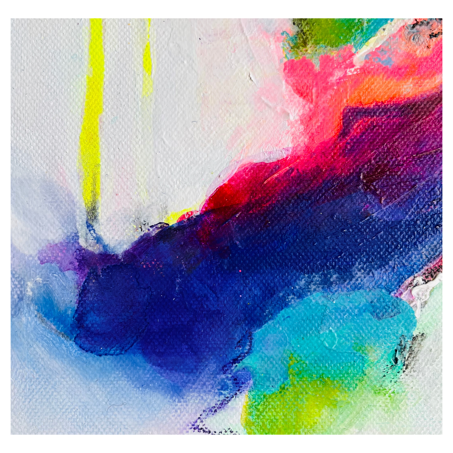 "Neon Moods 8" Acryl auf Leinwand, Größe: 30 x 30 x 1,6 cm (BxHxT)