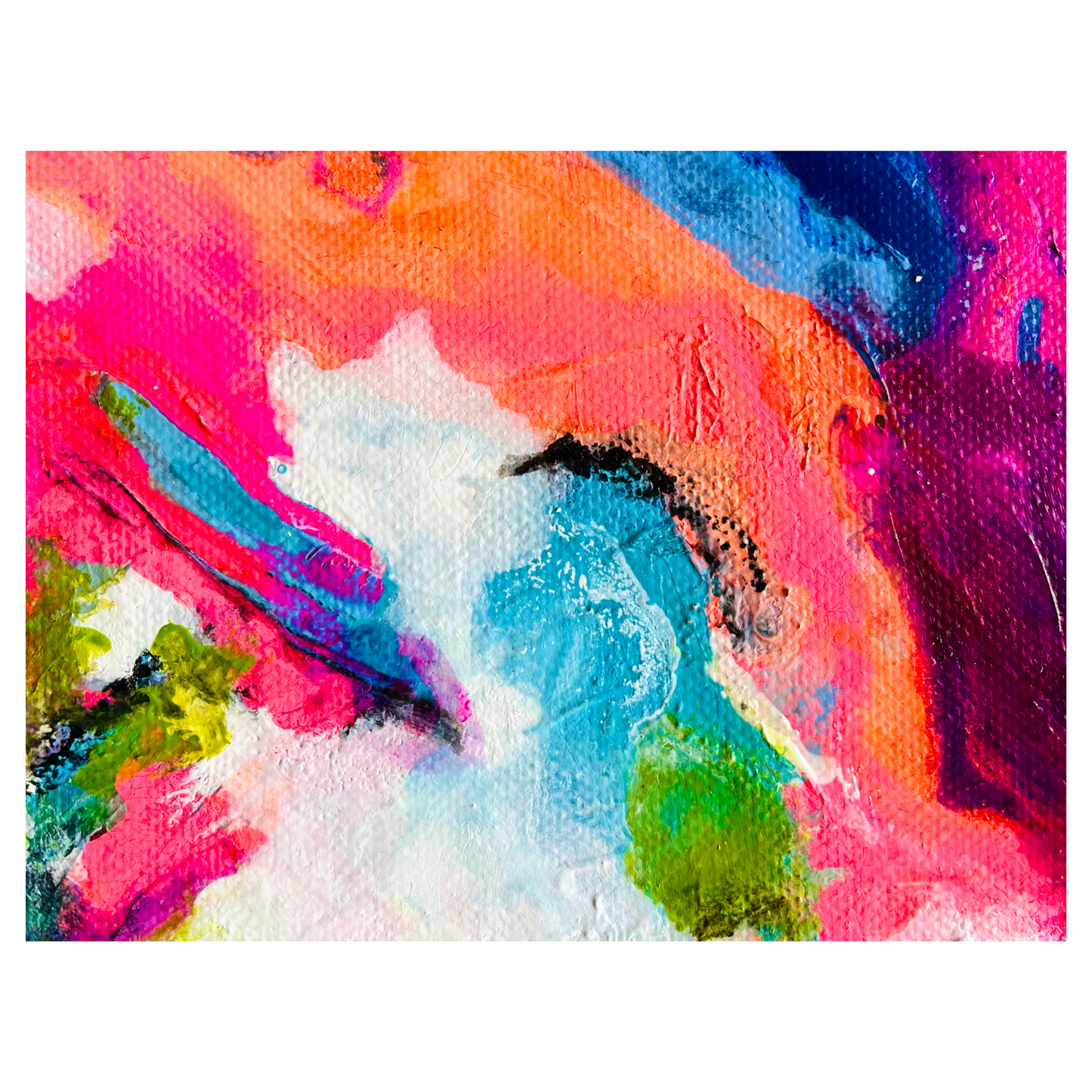 "Neon Moods 8" Acryl auf Leinwand, Größe: 30 x 30 x 1,6 cm (BxHxT)