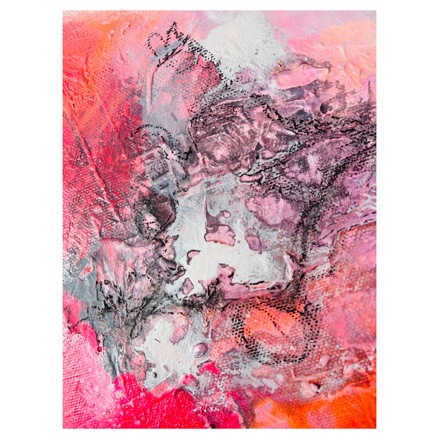 "Should I stay oder should I go?" Mixed Media auf Leinwand, Größe: 50 x 100 x 1,8 cm (BxHxT)