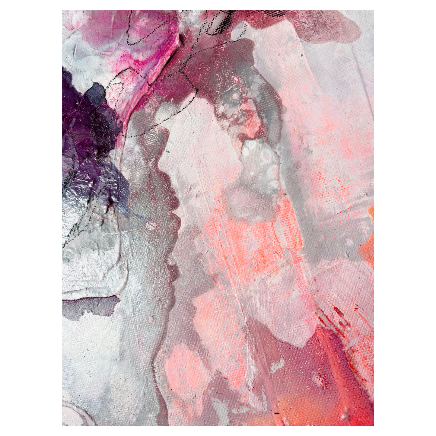 "Should I stay oder should I go?" Mixed Media auf Leinwand, Größe: 50 x 100 x 1,8 cm (BxHxT)
