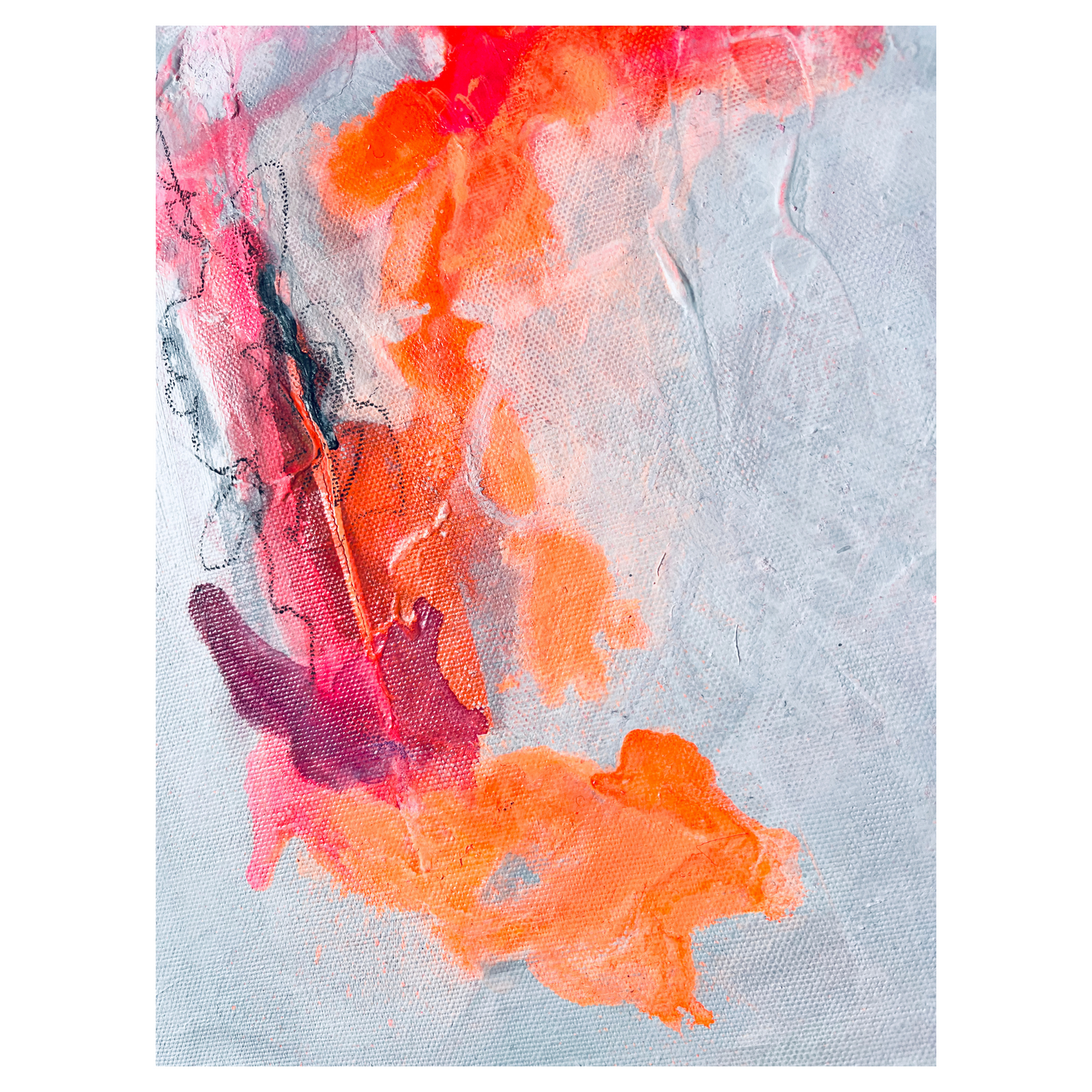 "Should I stay oder should I go?" Mixed Media auf Leinwand, Größe: 50 x 100 x 1,8 cm (BxHxT)
