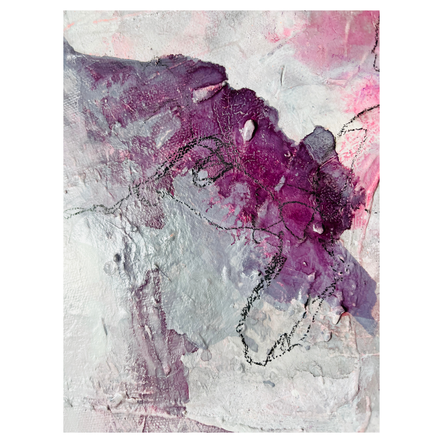 "Should I stay oder should I go?" Mixed Media auf Leinwand, Größe: 50 x 100 x 1,8 cm (BxHxT)