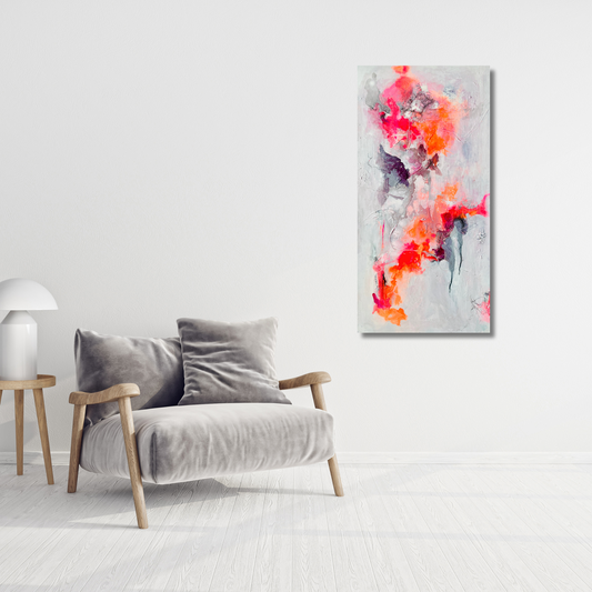 "Should I stay oder should I go?" Mixed Media auf Leinwand, Größe: 50 x 100 x 1,8 cm (BxHxT)