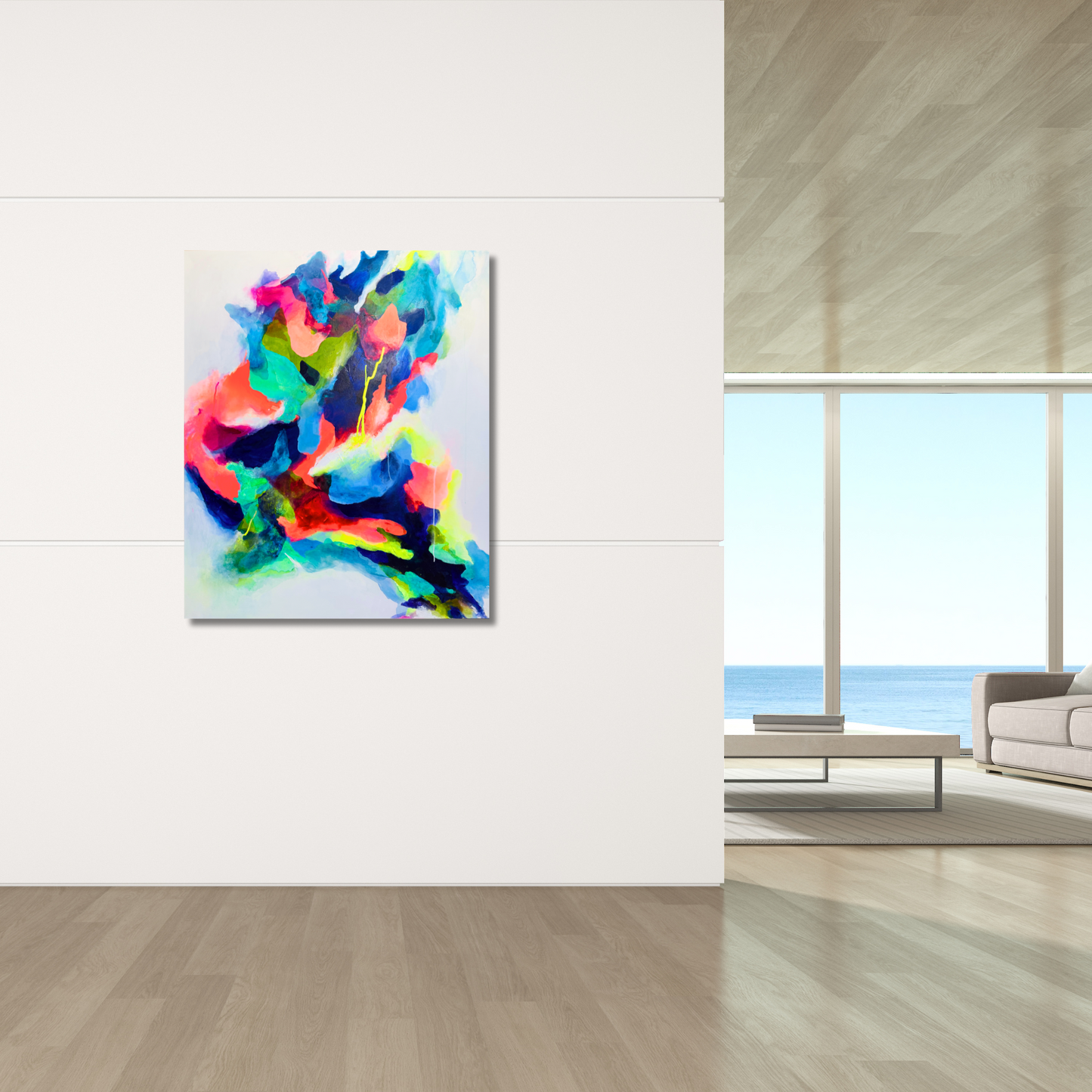 Auftragswerk "Diversity 5" Acryl auf Leinwand, Größe: 100 x 120 x 4,5 cm (BxHxT)