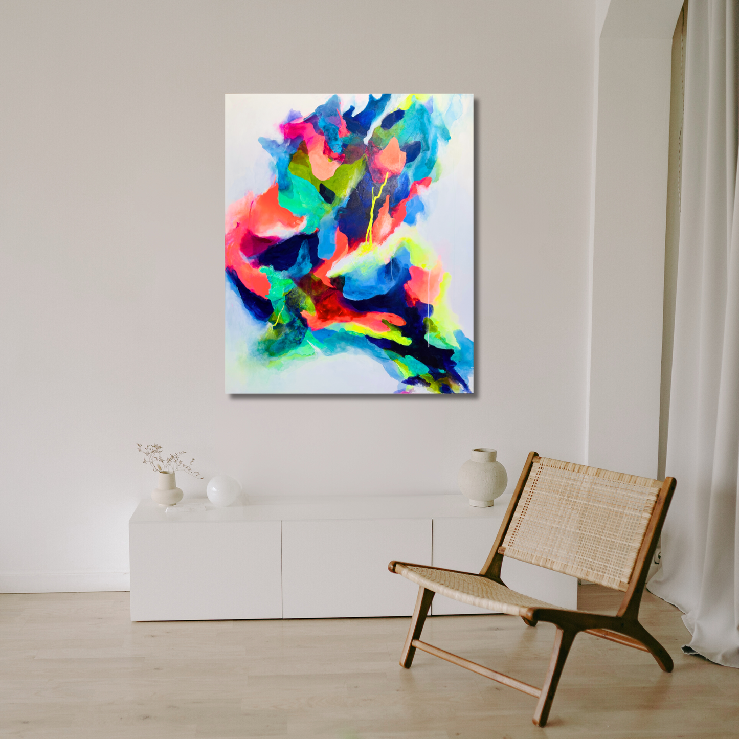 Auftragswerk "Diversity 5" Acryl auf Leinwand, Größe: 100 x 120 x 4,5 cm (BxHxT)
