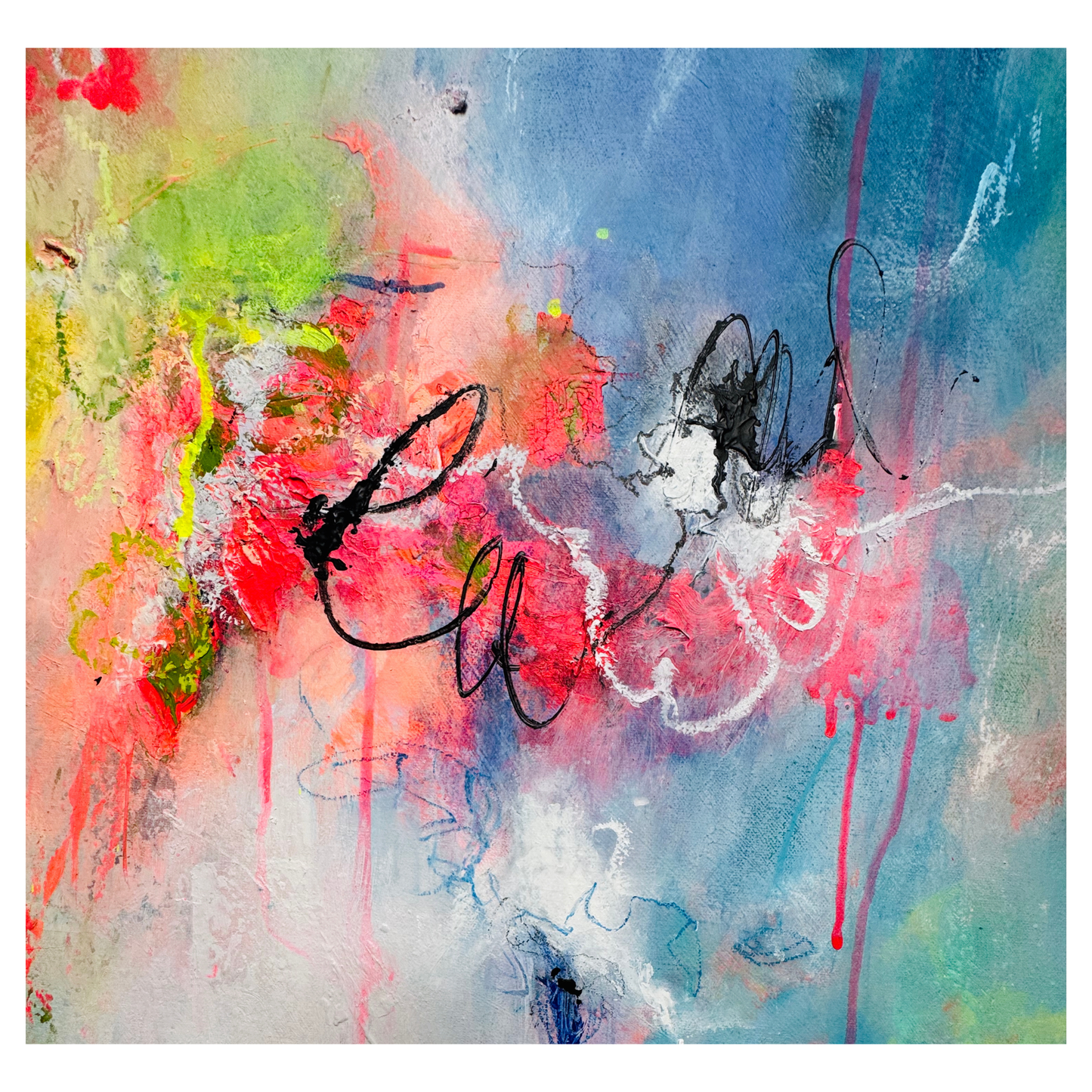 "Diversity 6" Mixed Media auf Leinwand, Größe: 100 x 100 x 4 cm (BxHxT)