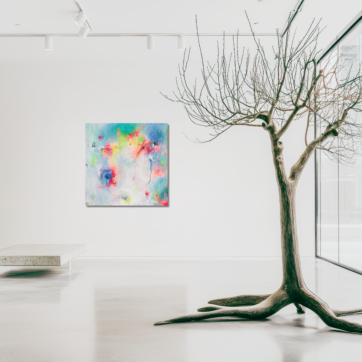 "Diversity 6" Mixed Media auf Leinwand, Größe: 100 x 100 x 4 cm (BxHxT)