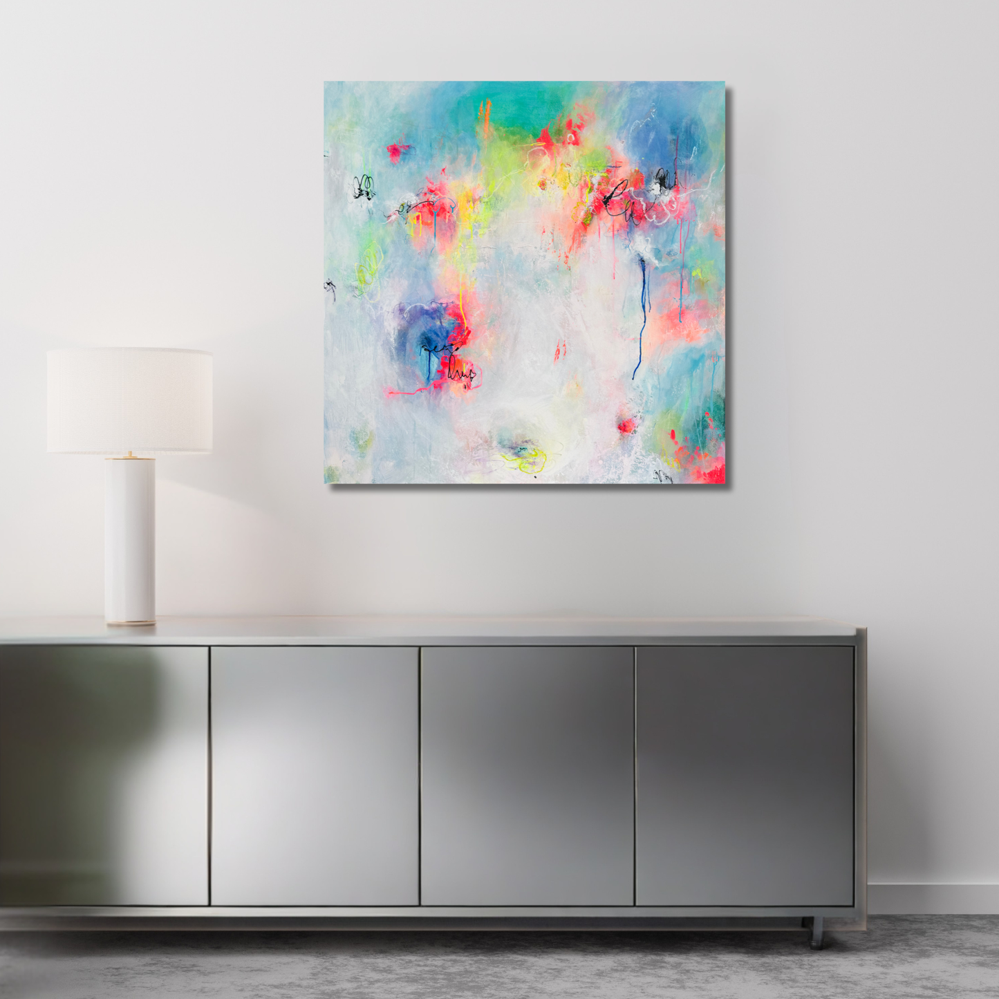 "Diversity 6" Mixed Media auf Leinwand, Größe: 100 x 100 x 4 cm (BxHxT)