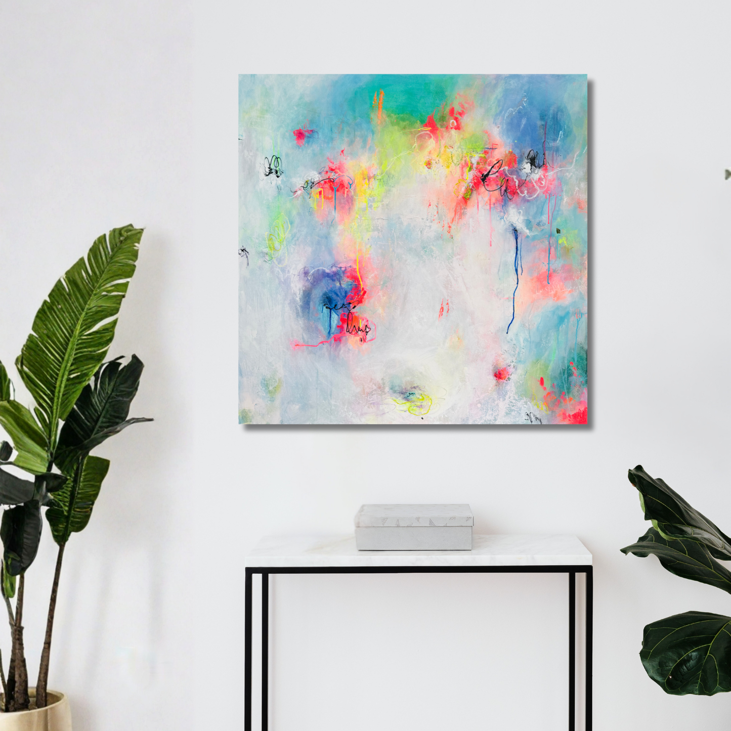 "Diversity 6" Mixed Media auf Leinwand, Größe: 100 x 100 x 4 cm (BxHxT)