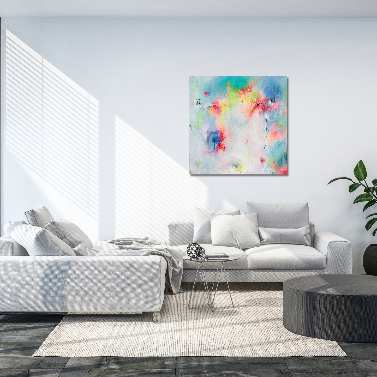 "Diversity 6" Mixed Media auf Leinwand, Größe: 100 x 100 x 4 cm (BxHxT)