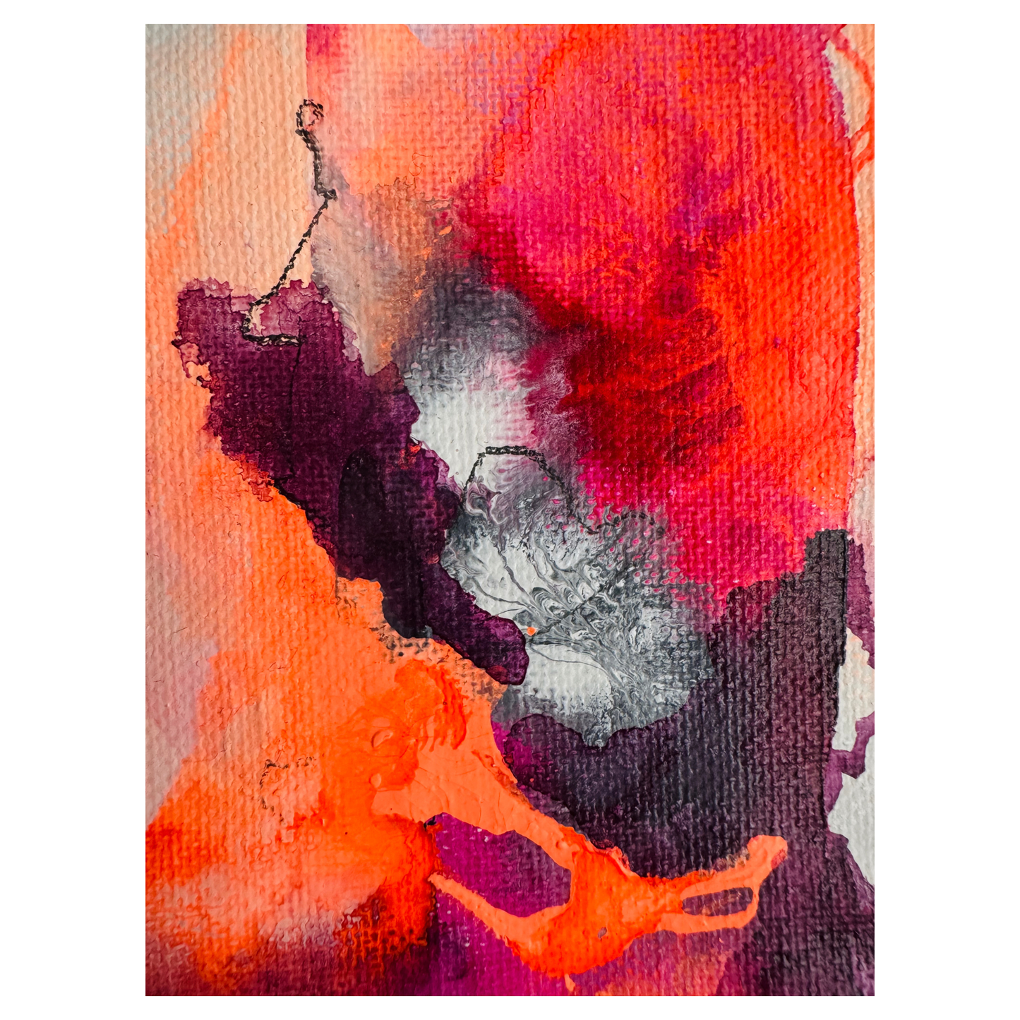 "Transformation S 15" Mixed Media auf unbespannter Leinwand, Größe: 20 x 30 cm (BxH)