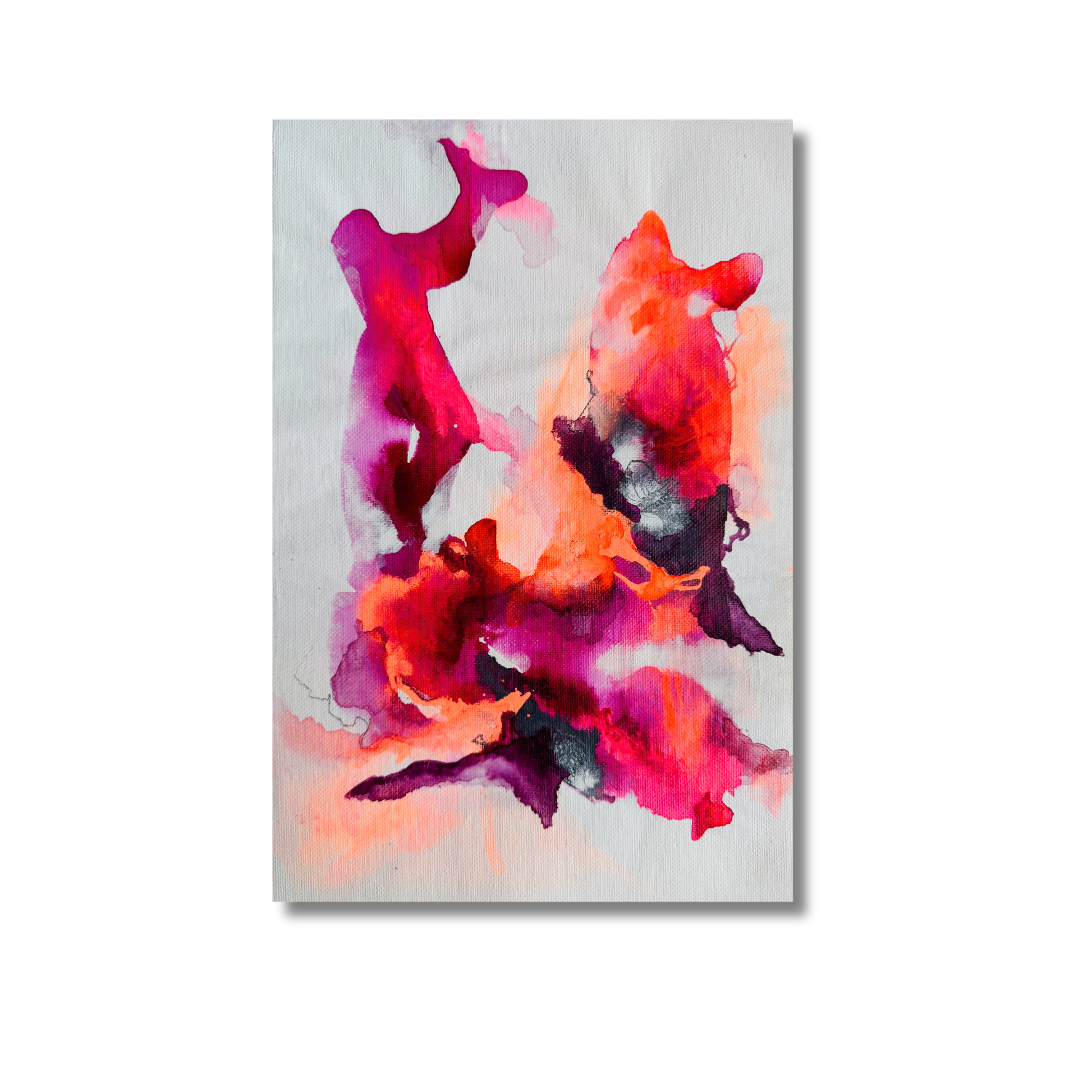 Abstraktes_Acrylbild_neonpink_Neonrahmen_S15