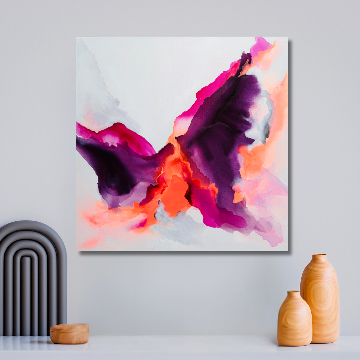 "Metamorphose 6" Acryl auf Leinwand, Größe: 80 x 80 x 4,0 cm (BxHxT)