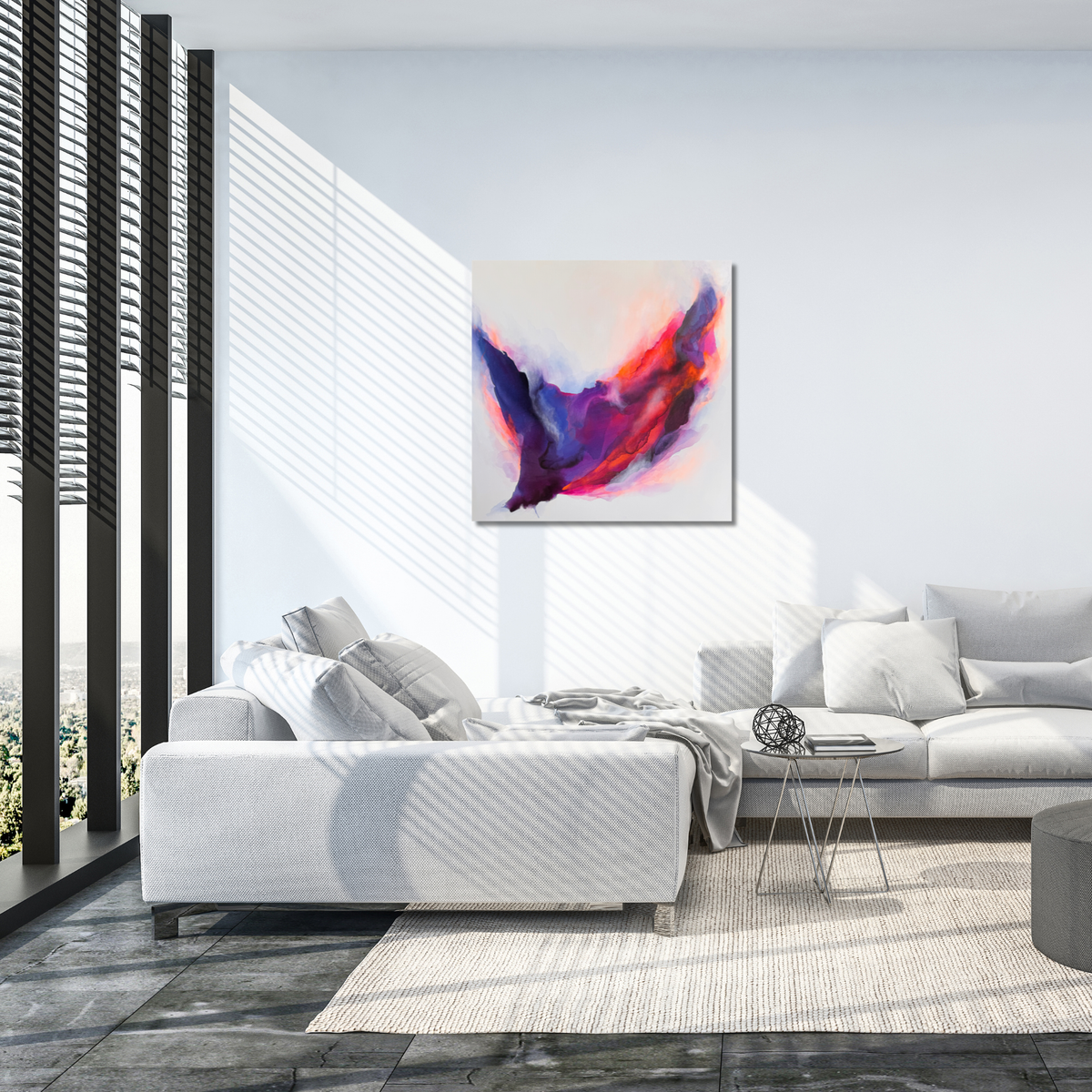 "Metamorphose 9" Acryl auf Leinwand, Größe: 100 x 100 x 4,5 cm (BxHxT)