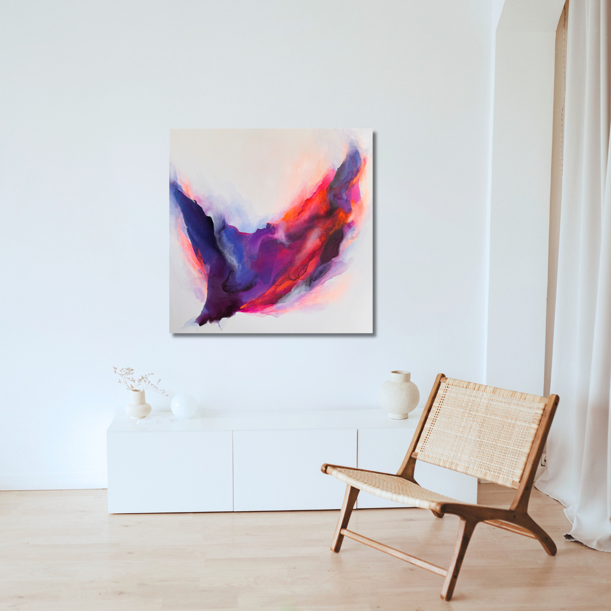 "Metamorphose 9" Acryl auf Leinwand, Größe: 100 x 100 x 4,5 cm (BxHxT)